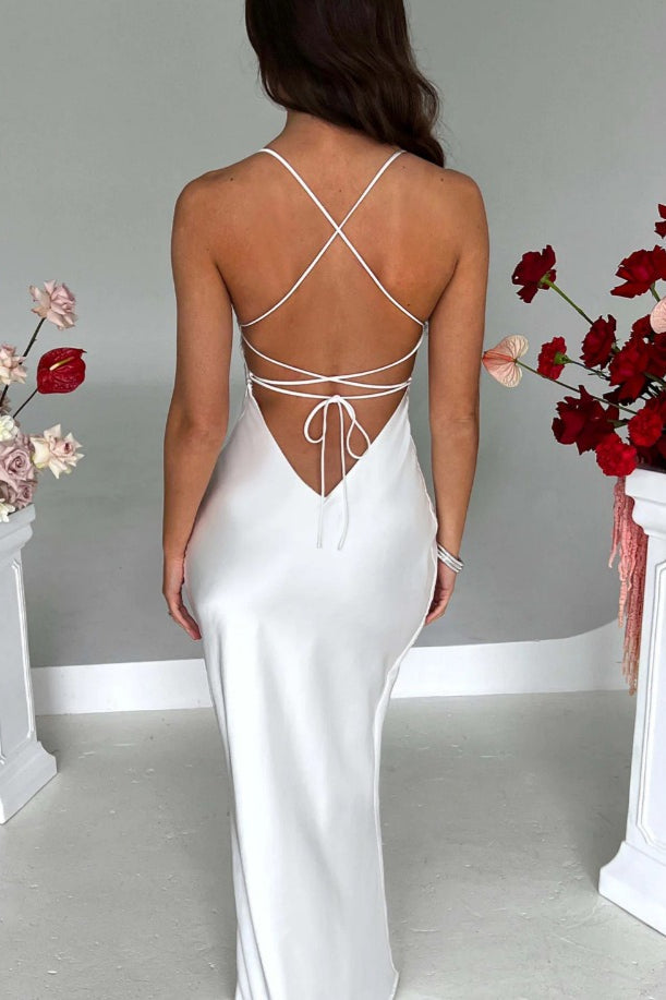Back Tie Spaghetti Strap Formal Dress image 14