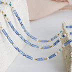 Belle Bead Necklace detail view styled for Avrienne