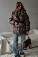 Adjustable Drawstring Hooded Puffer Jacket image 13