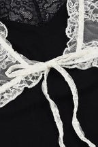 Lace Patchwork Mesh Twin Set Blouse image 6