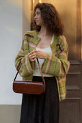 Striped Color Block Knit Loose Cardigan image 1