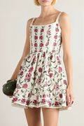 Lace Floral Cami A Line Boho Dress image 1