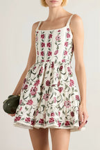 Lace Floral Cami A Line Boho Dress image 1