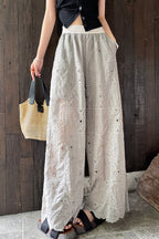 Hollow Out Lace Wide Leg Summer Pants image 11