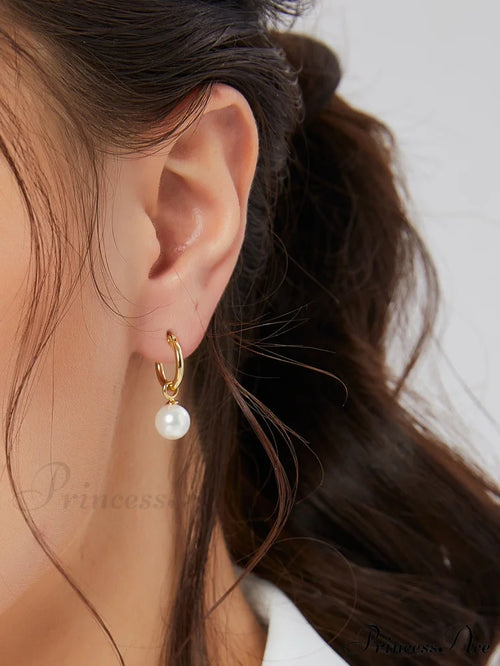 1pc Faux Pearl Drop Earrings image 1