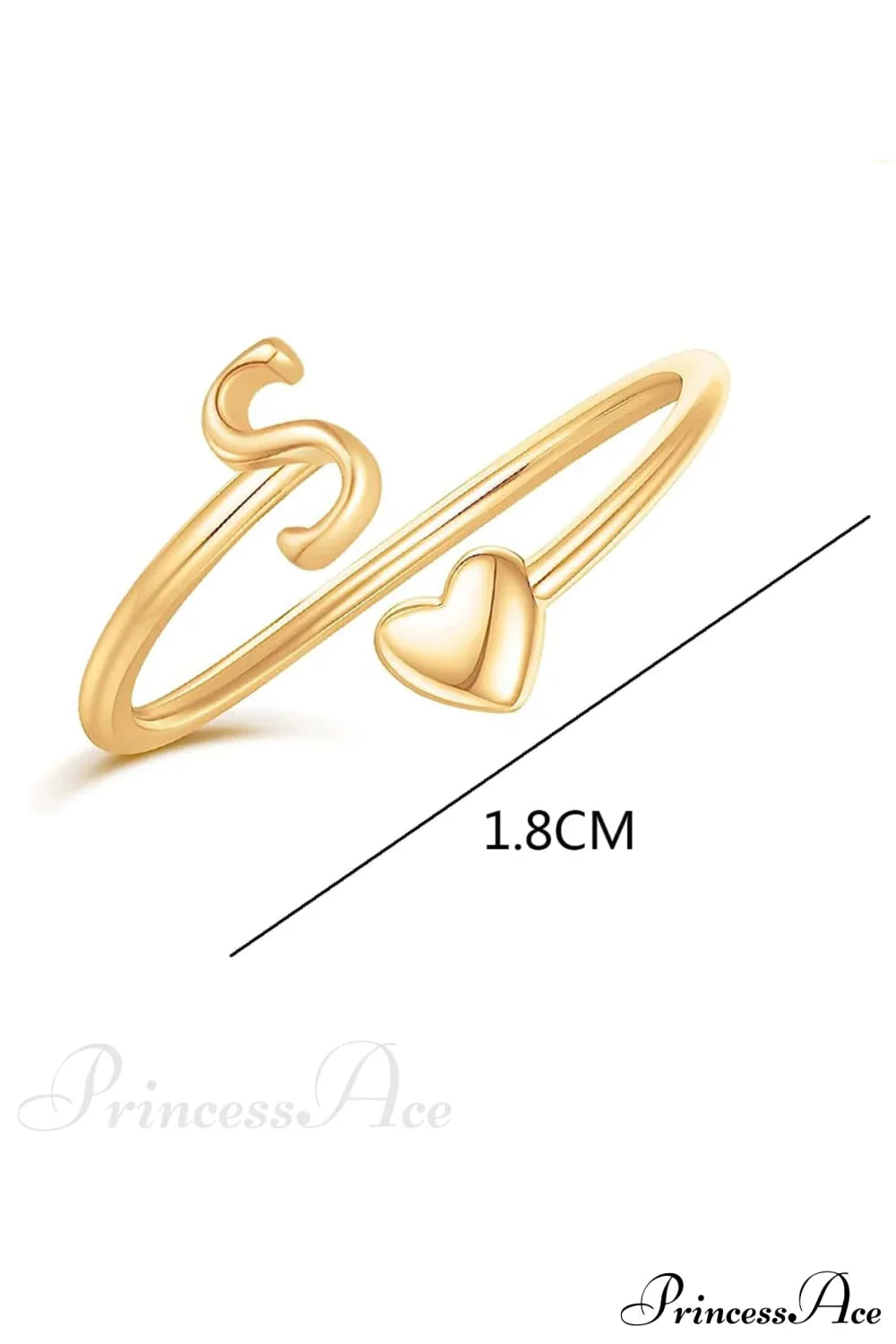 1pc Minimalist Style Heart Shaped Glittery Ring image 8