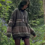 2000s Vintage Striped Y2K Preppy Style Sweater image 4