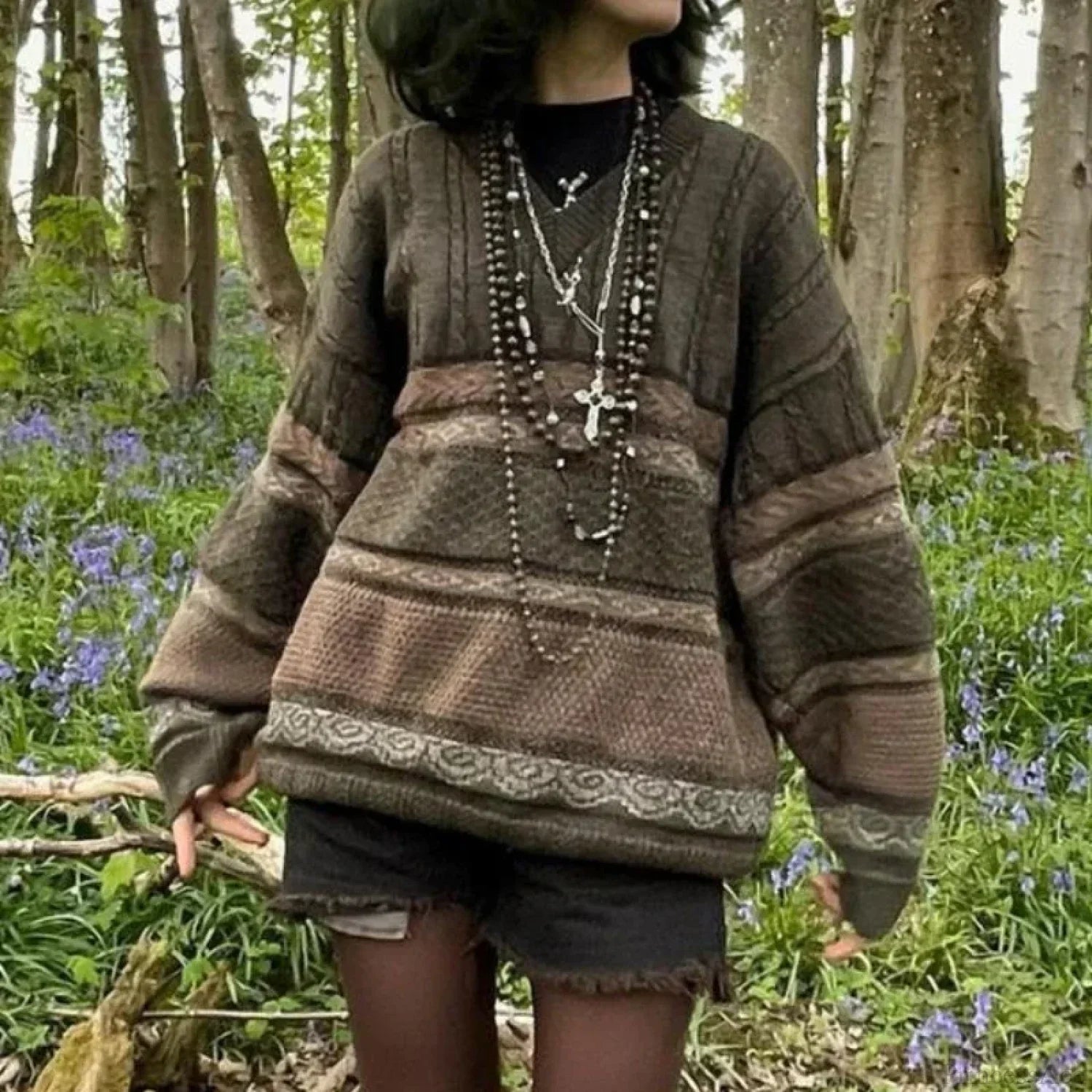 2000s Vintage Striped Y2K Preppy Style Sweater image 3