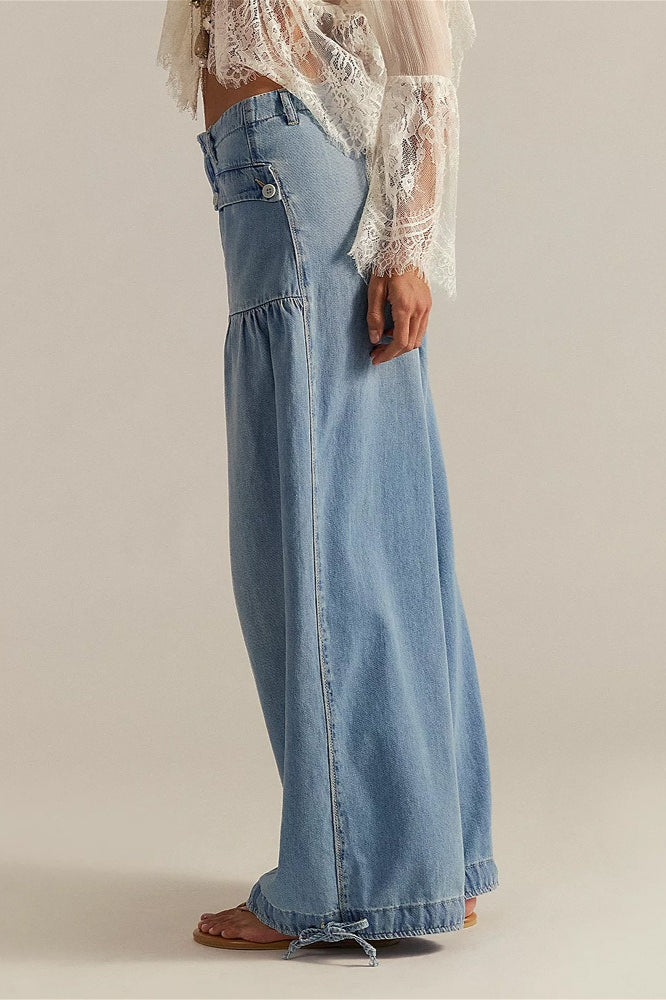 Loose Cuffed Ruched Tie Jeans image 2