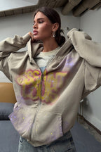 Vintage Street Style Zip Up Hoodie image 1