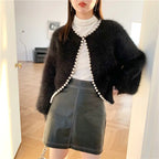 Mink Fleece Lantern Sleeve Cardigan image 6