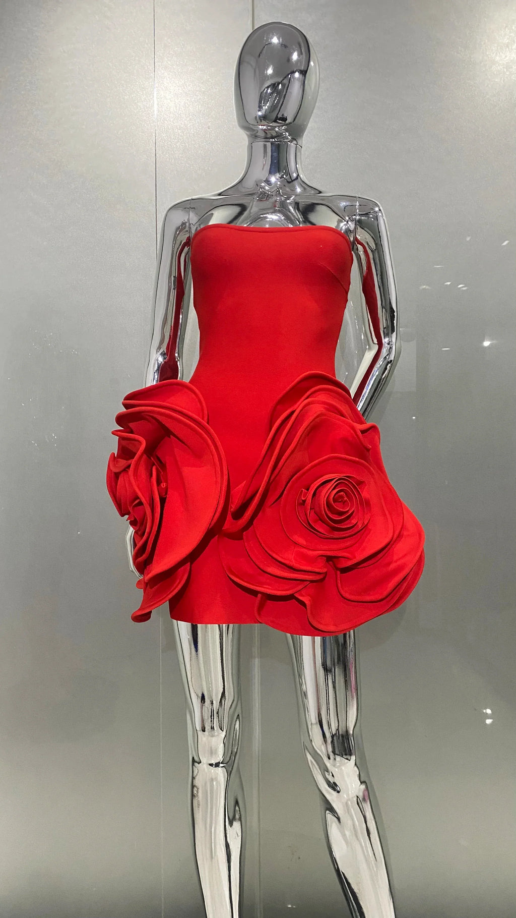 Stylish Stereoscopic Flowers Strapless Glamorous Party Dress image 7