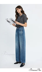 Spring New High-waisted Loose Slimming Wide-leg Denim Versatile Floor-length Jean image 4
