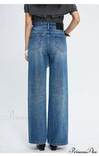 Spring New High-waisted Loose Slimming Wide-leg Denim Versatile Floor-length Jean image 1