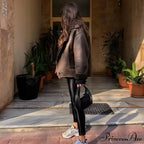 Faux Leather Wool Blend Jacket image 3