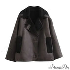 Faux Leather Wool Blend Jacket image 4