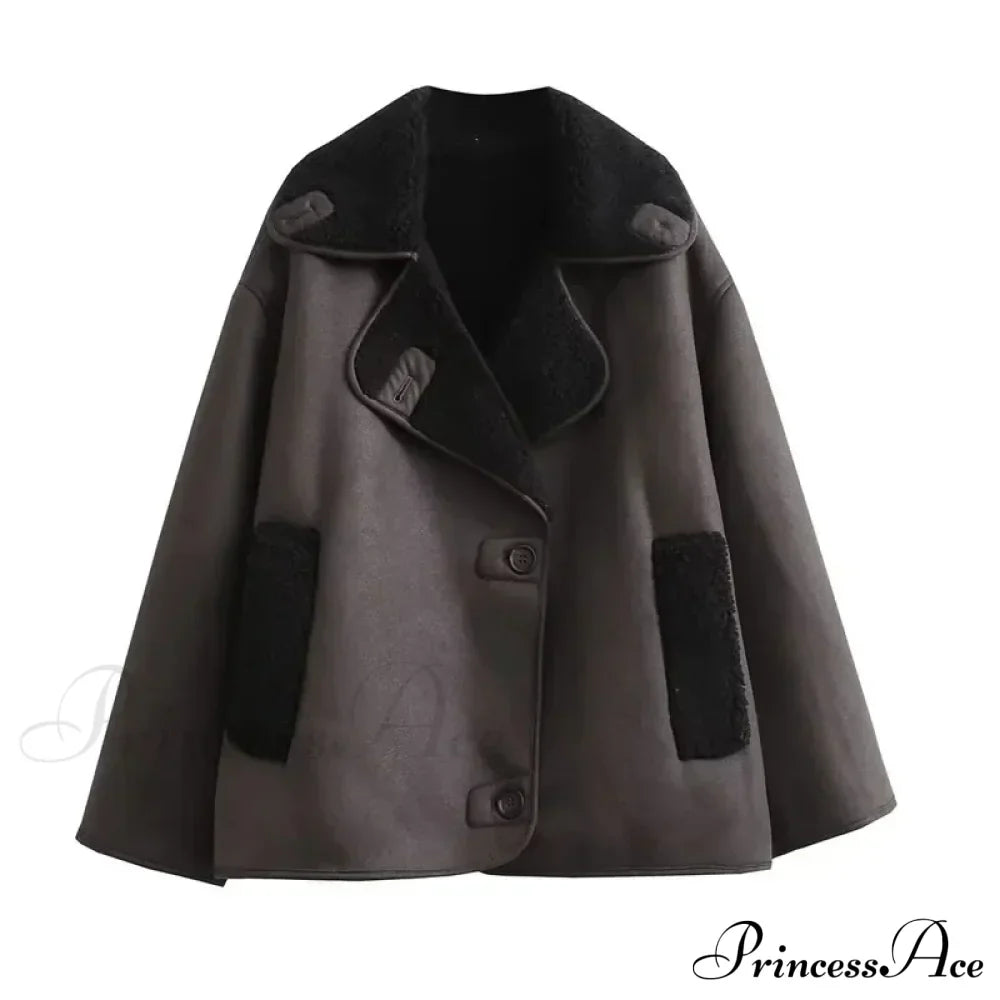 Faux Leather Wool Blend Jacket image 4