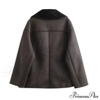 Faux Leather Wool Blend Jacket image 5