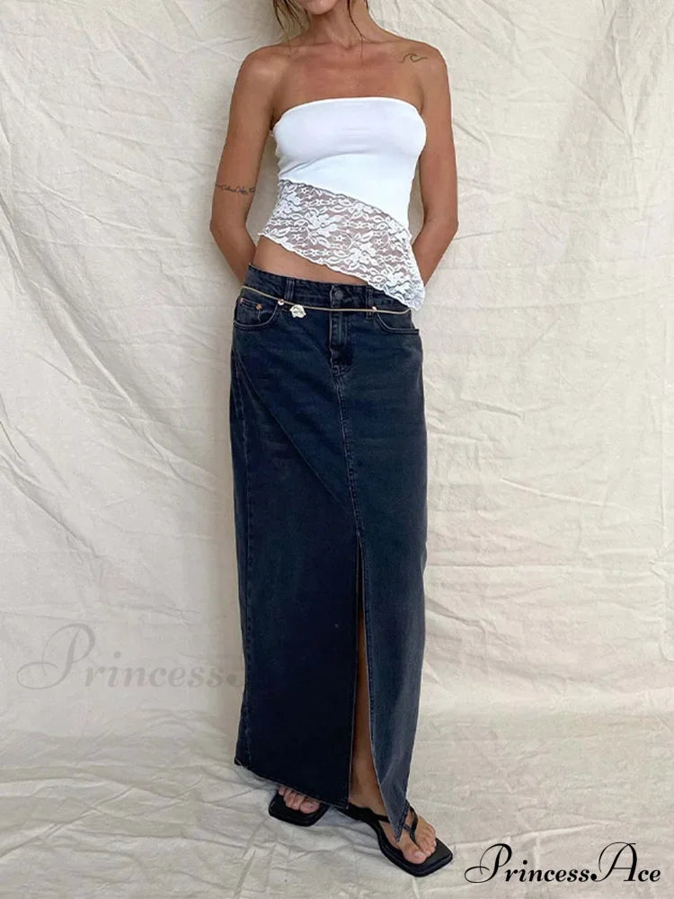 Women Chest Wrapping Solid Lace See Through Backless Casual Chic Strapless Crop Going Out Sleeveless Camis Tank top image 6