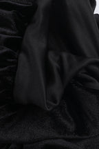 Velvet Pleated Hem Long Sleeve Party Dress image 11