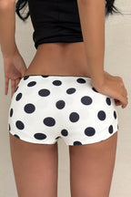 Casual Low Waist Polka Dot Shorts image 3