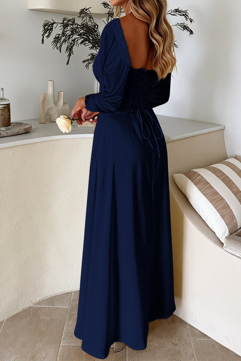 Solid Long Sleeve Party Dress image 14