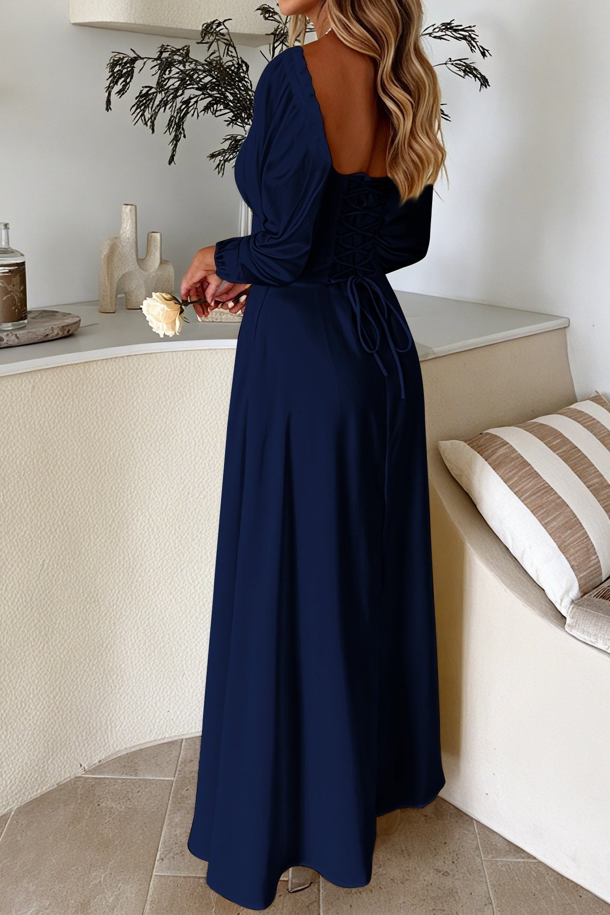 Solid Long Sleeve Party Dress image 14