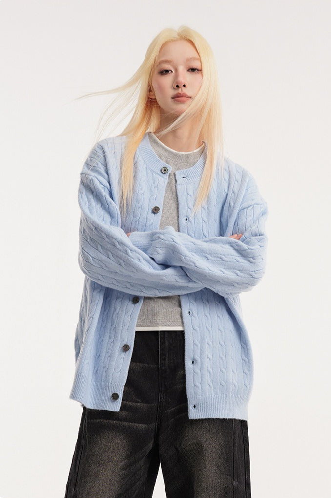 Relaxed Fit Cable Cardigan image 2