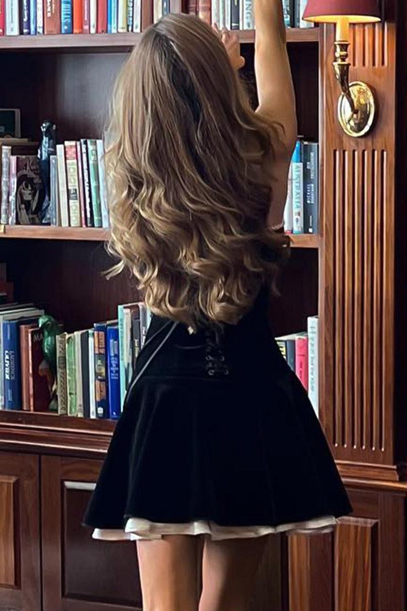 Velvet Bustier A-line Cocktail Dress image 8