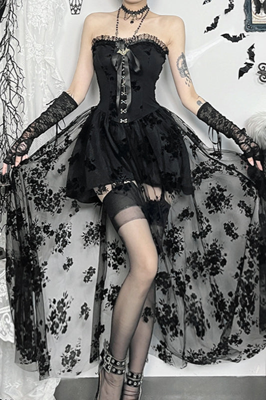 Sheer Lace Gothic Dress image 2