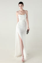Satin Spaghetti Strap Mermaid Party Dress image 6