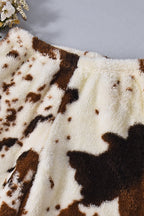 Playful Cow Print Fleece Relaxed Pants image 7