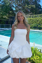 Spring Elegant Ruched Corset Dress with Layered Skirt Party Dress image 3