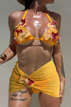 Stereo Flower Decor Three Piece Swim Set image 1
