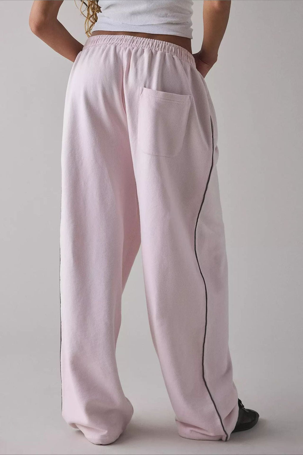 Elastic Waist Loose Fit Casual Pants image 3