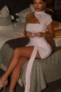 Sexy Off Shoulder Tie Bodycon Mini Dress image 1