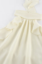 Ruffle Backless Chiffon Halter Top image 6