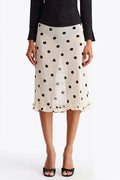 Sheer Polka Dot Casual High Waist Skirt image 1