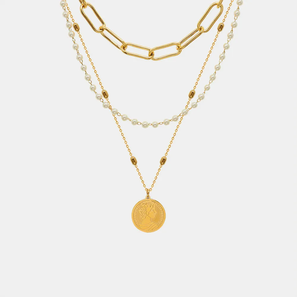 Elina Pearl Necklace styled for Avrienne