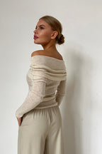 Slim Fit Off-Shoulder Knit Top image 10