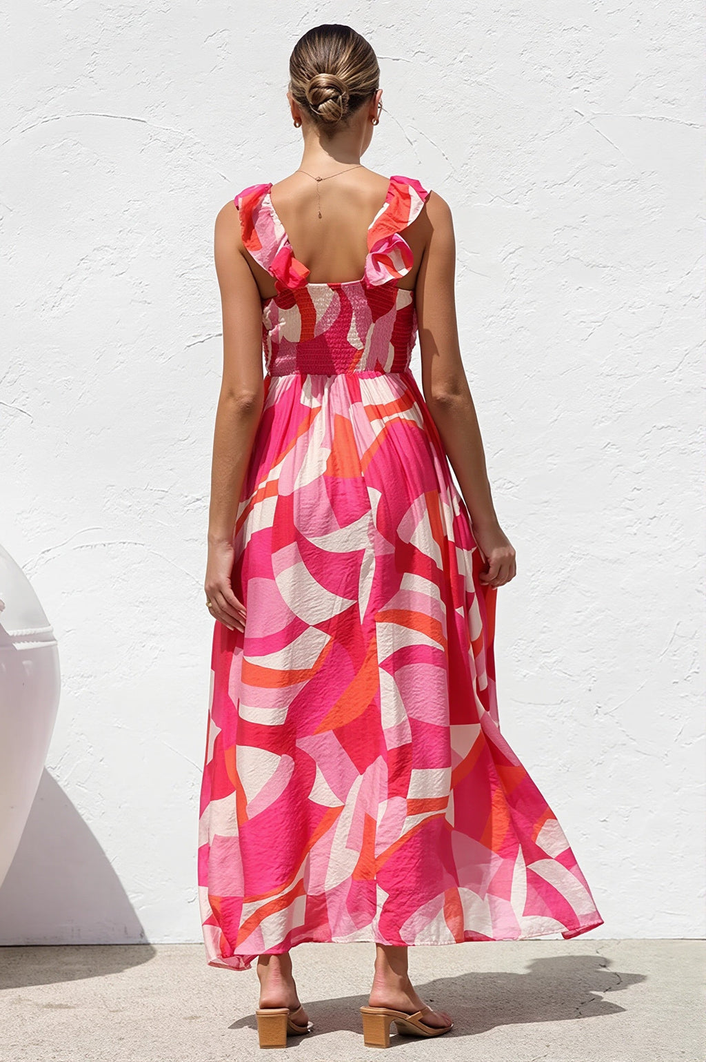 V Neck Swing Print Cami Maxi Dress image 3
