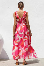 V Neck Swing Print Cami Maxi Dress image 3