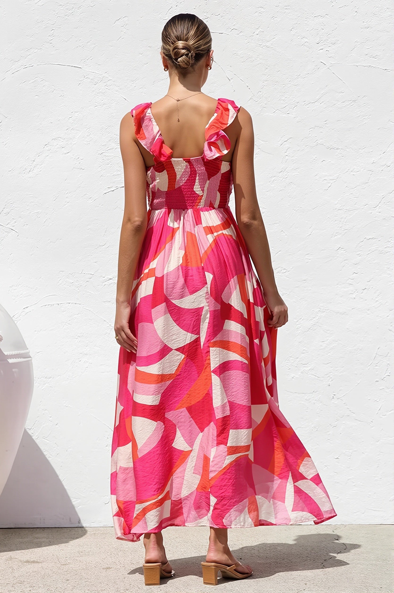 V Neck Swing Print Cami Maxi Dress image 3