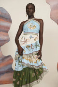 Casual Fashion Linen Spaghetti Strap Multi-Layer Midi Dress image 1