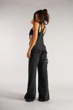 Low Rise Wide Leg Overall Jeans image 8