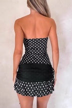 Strapless Tie Polka Dot Mini Dress image 3