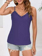Elodie Lace Cami detail view styled for Avrienne