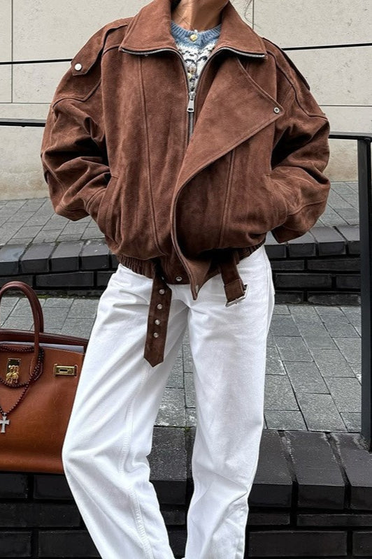 Vintage Loose Fit Brown Coat image 3