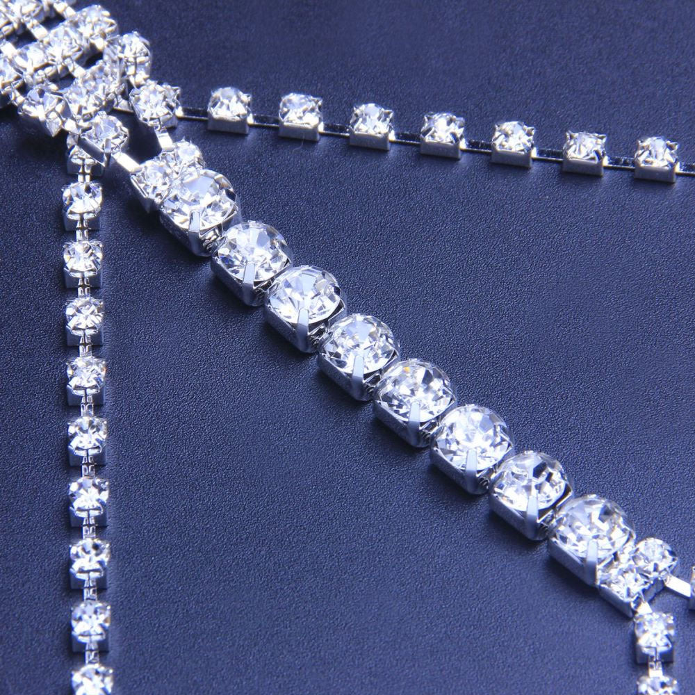 Full Rhinestone Sexy Chest Body Chain image 4