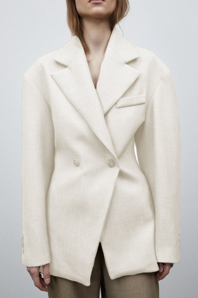 Vintage Double Lapel Loose Fit Blazer image 3